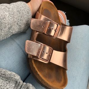 Birkenstock rose gold softfoot size 38